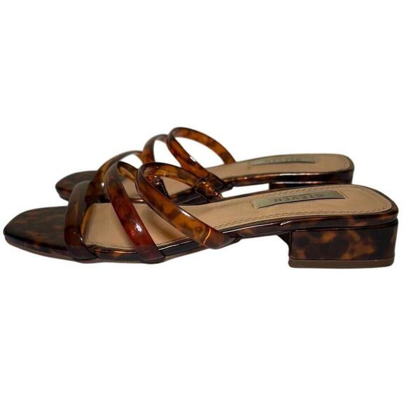 Steven New York Hades Sandal in Tortoise Slide Mini Heel Shoe Women's Size 5.5 - Picture 10 of 13